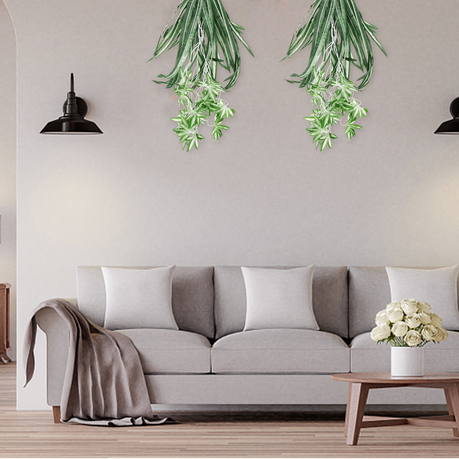 Spider Plant Hanging - Sztuczna roślina pająk, realistyczna, imitująca naturalną